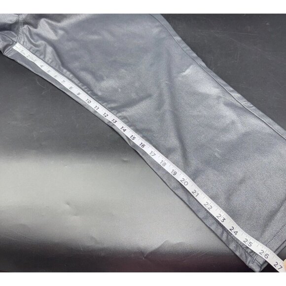 Edgely Women’s Gray Faux Leather Ankle Slim Straight High Rise Pants Sz 20W NEW - Picture 13 of 14